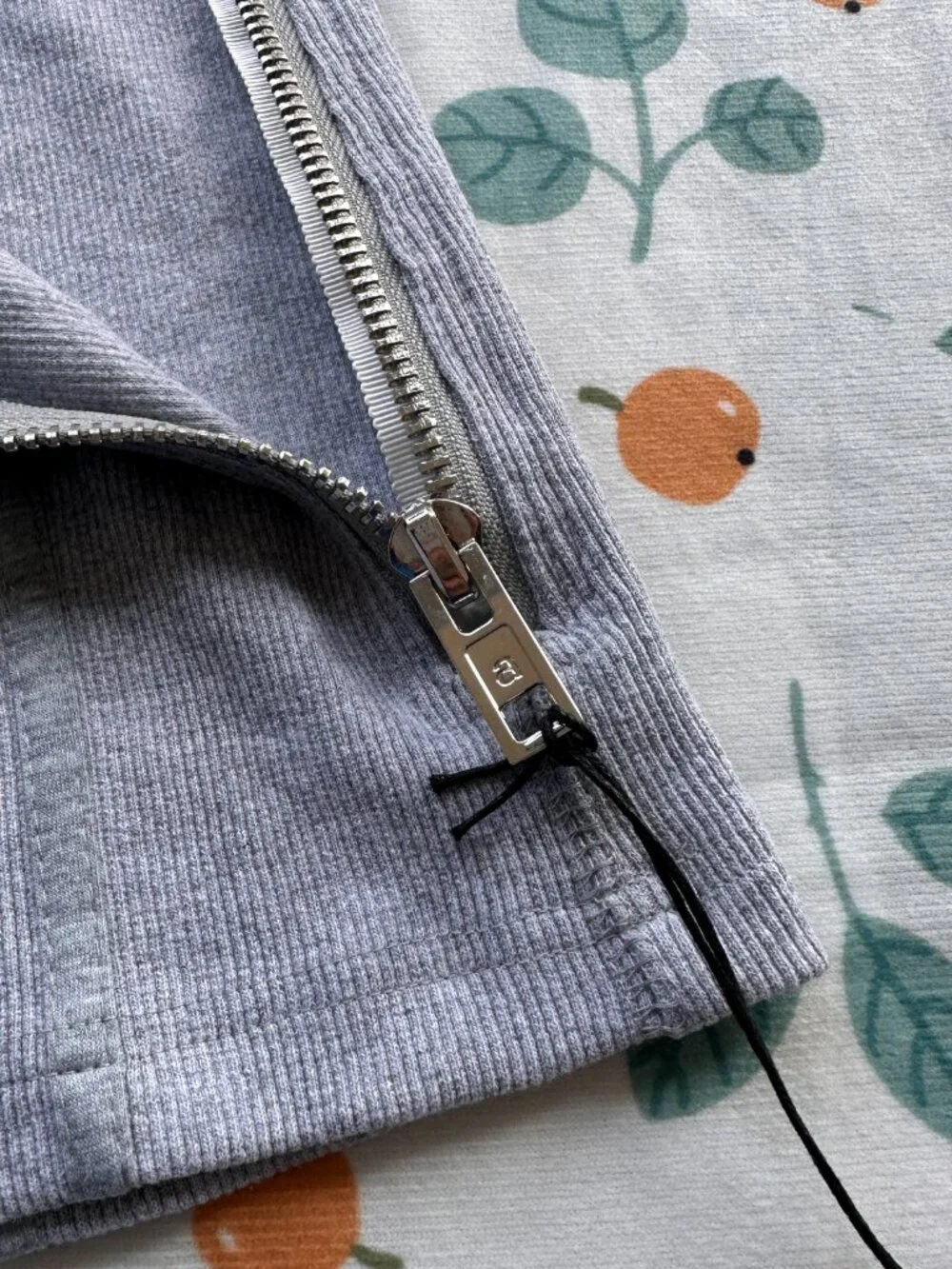 Alexander Wang Gray Corduroy Mini Skirt With Side Zipper - Picture 5 of 8